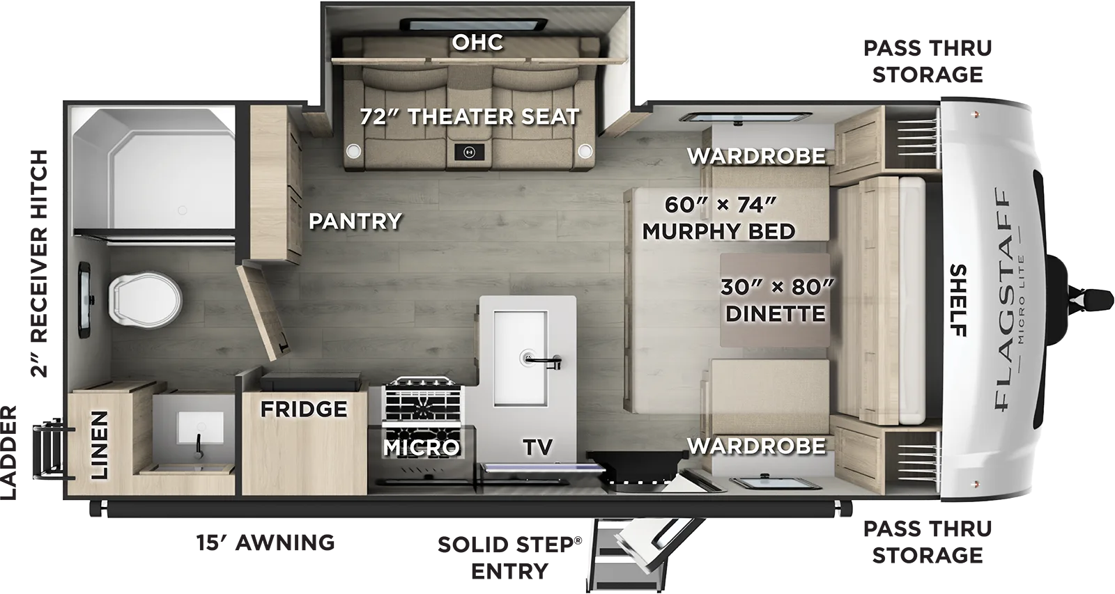 Flagstaff Micro Lite 21SRB Floorplan